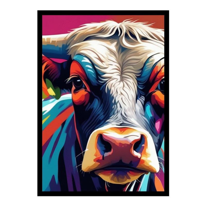 Wandbild 'Moderne Pop Art Rind Kunst'