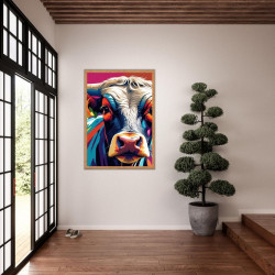 Wandbild 'Moderne Pop Art Rind Kunst'