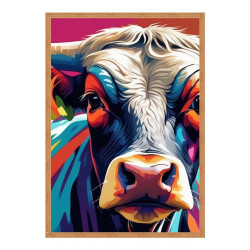 Wandbild 'Moderne Pop Art Rind Kunst'