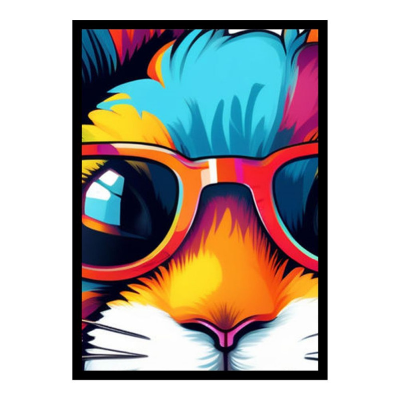 Wandbild 'Hase aus einer Pop Art Illustration'