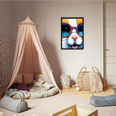 Wandbild 'Hamster aus einer Pop Art Illustration'