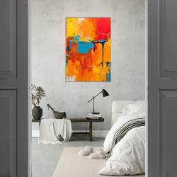 Wandbild 'Abstrakte Kunst mit Schärfe & Farbmischung'