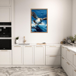 Wandbild 'Möwe über dem Meer'