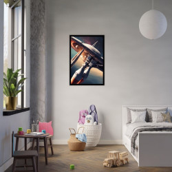 Wandbild 'Raumstation auf fremden Planeten'