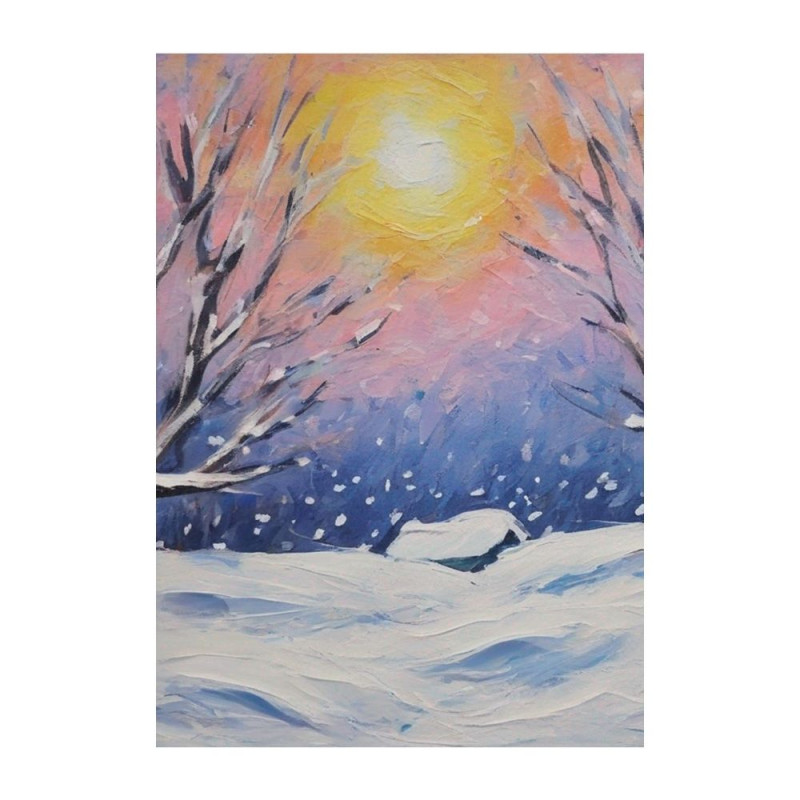 Wandbild 'Gemalter Schnee im Wald'