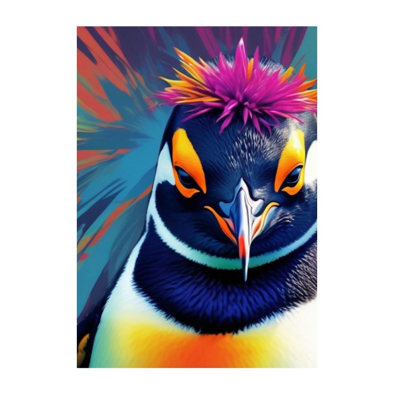 Wandbild 'Moderne Pop Art Pinguin Kunst'